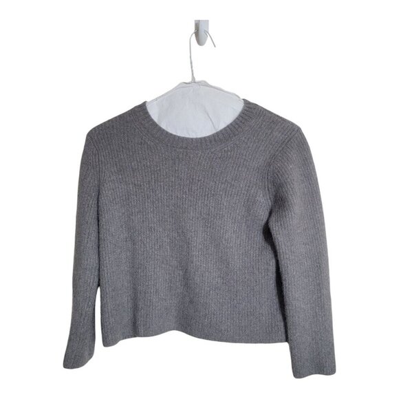 Banana Republic Sweater Women M RELAXED RIBBED MINK HEATHER Cashmere Minimalist - Picture 1 of 8